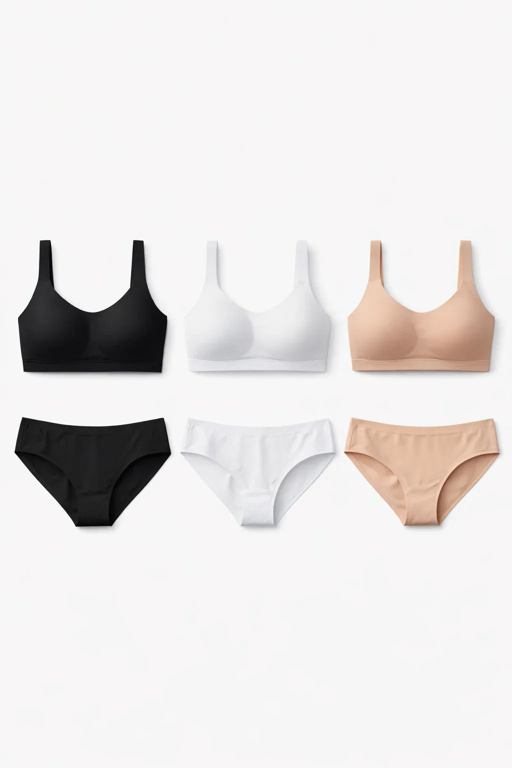 Kit 3x1 Conjuntos Seamless Soft | Corpiño + Bombacha Bikini | Pago al Recibir